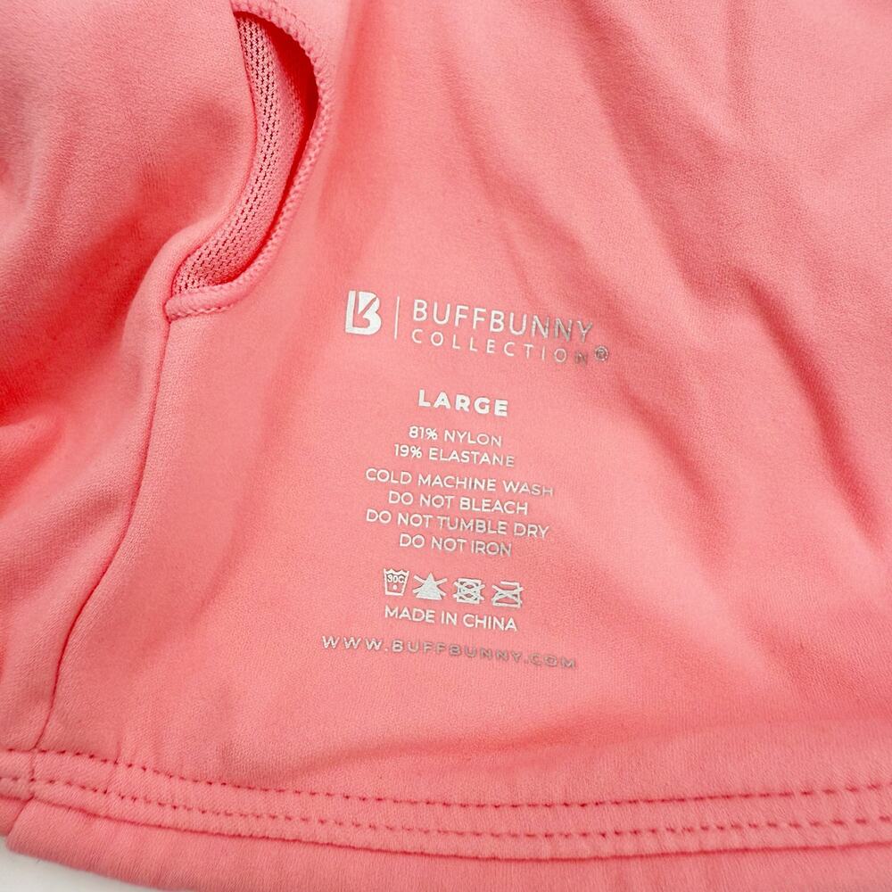 BuffBunny Curve Sports Bra - Guava  Light Support Size Large - Picture 3 of 6